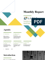 Monthly Report: Transport Department March 2022