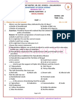 10th Social EM - 2nd Revision Test 2022 Model Question Paper 2 - English Medium PDF Download