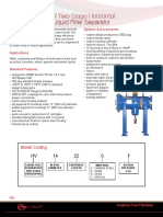 HV Two Stage Horizontal Liquid Filter Separator