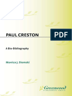 Paul Creston A Bio-Bibliography (Bio-Bibliographies in Music) (Monica J. Slomski)