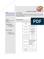 Curriculum Vitae (Dr. Rupen Chatterjee)