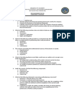 Pre-Assessment Test For Auditing Theory