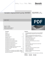 Variable Displacement Pump A4VSO: RE 92 050/09.97 1/40 Replaces: 03.97 and 11.95