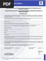 Licence Granted by Iram For The Use of The Iram Mark of Conformity According To A Reference Document