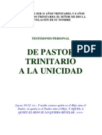 Testimonio Revelacion Del Nombre (Despues de Ser 31 Años Pastor Trinitario)