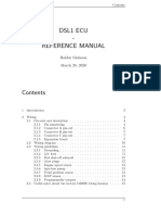 Dsl1 Ecu - Reference Manual: Baldur Gíslason March 28, 2020