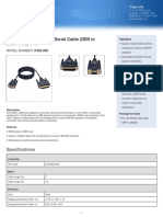 Null Modem Serial DB9 Serial Cable (DB9 To DB25 F/M), 6-ft.: Specifications