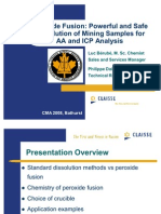 Peroxide Fusion Powerful and Safe Dissolution of Mining Samples For Aa and Icp Analysis