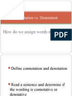 Connotation Versus Denotation