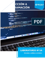 Laboratorio 16 - Entradas y Salidas en Arduino - Avance