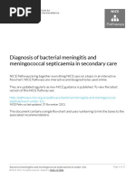 Bacterial Meningitis and Meningococcal Septicaemia in Under 16s Diagnosis of Bacterial Meningitis and Meningococcal Septicaemia in Secondary Care