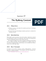 The Rydberg Constant: Experiment