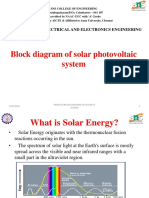 Block Diagram of Solar Photovoltaic System: Department of Electrical and Electronics Engineering