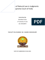 Application of Natural Law in Judgments of Supreme Court of India