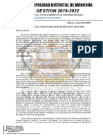 Ordenanza Municipal #001-20-01-2022 - APROBAR La ORDENANZA de Los Arbitrio Del 2022