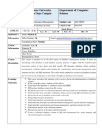 Fundamentals of Database System - Syllabus