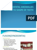 Dental Anomalies Related To Shape of Teeth