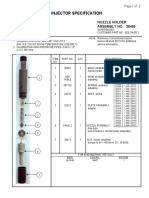 Injector Specification: Nozzle Holder Assembly No. 38465