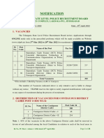 Notification: Telangana State Level Police Recruitment Board