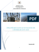 Burkina Faso Stratégie Secteur-Énergie