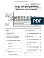 ABNT - NBR - 14011 - Diretrizes para Auditoria Ambiental - Procedimentos de Auditoria - Auditoria