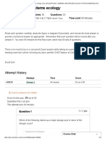 Fourth Exam: Systems Ecology: Attempt History