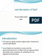 Digestion and Absorption of Lipid 12