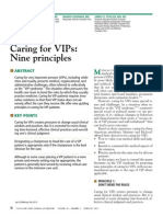 Caring For VIPs-Nine Principles