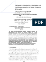 Mathematical Modelling Boost Converter