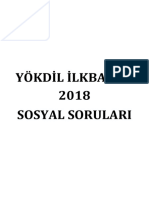 Yökdil İlkbahar 2018 Sosyal Sorulari