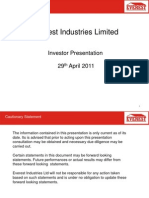 Everest Industries Limited: Investor Presentation 29 April 2011