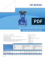 MK-16 / MK-25 / MK-40: Bellow Sealed Stop Valve