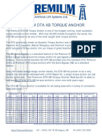 Premium Dta XB Torque Anchor: Redress All DTA & DTA XB Torque Anchors, Even One Sold Years Ago