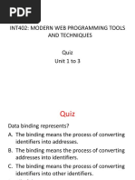 INT402 Quiz (Unit 1 To 6)