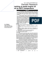 Thermal Cracking of Waste Engine Oil (Lubricant) at 430oc Temperature