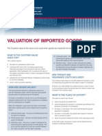 Customs Valuation of Imported Goods