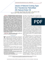 Thermal Analysis of Natural Cooling Type Distribution Transformer Retrofilled With Natural Ester Oil