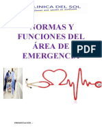 Normas y Funciones Del Área de Emergencia