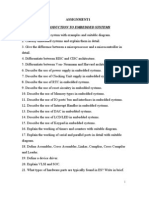 Unit I - Introduction To Embedded Systems: Assignment1