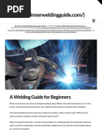 WELD-A Welding Guide For Beginners - Beginner Welding Guide