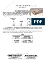 Four-Channel RS-232 To TTL/CMOS Converter: Model 232LPTTL Description