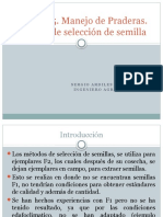 Clase N°5. Manejo de Praderas. Metodo de Selección de Semilla