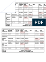 PT - John Ryan Del Rosario (Grade 9 Schedule) Time Sections Teacher Mon TUE WED THU FRI