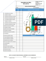 Check List Equipo Oxicorte