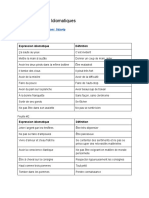 Les Expressions Idiomatiques