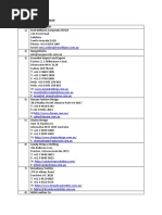 List of Importers of Apparels Sl. Company Details