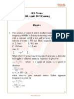 JEE Main 2019 Question Paper With Solutions (12th April - Evening)