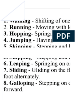 Running - Moving With Longer Strides and at Faster Speed Than Walking