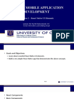Dcit 202-Mobile Application Development: Session 2 - React Native UI Elements