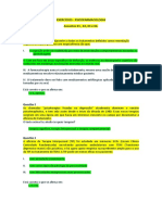 EXERCÍCIOS - PSICOFARMACOLOGIA - Unidade 1 e 2 E Momento ENADA